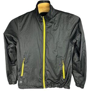Stormtech Jacket Men's M Black Yellow Performance Apparel Windbreaker Strapped